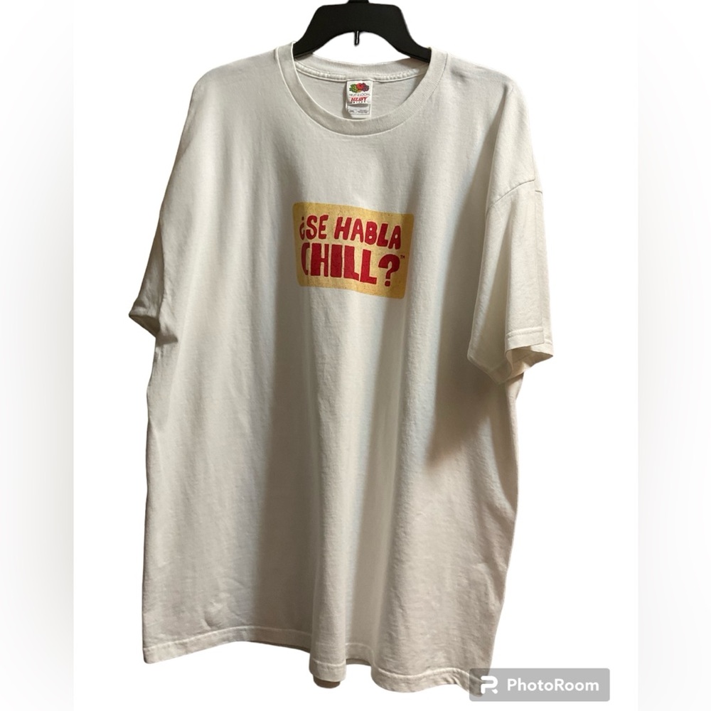 Men’s Fruit of the Loom Graphic White Short Sleeve Miller T-Shirt. 100% Cotton
